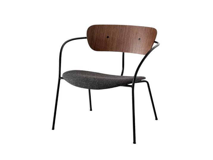 &Tradition Pavilion AV6 Loungesessel, walnuss lackiert / canvas 174 von smartambiente