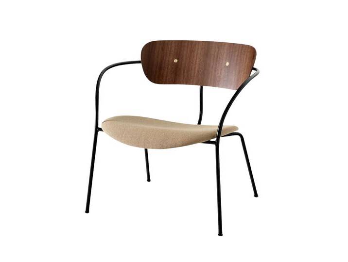 &Tradition Pavilion AV6 Loungesessel, walnuss lackiert / vidar 333 von smartambiente