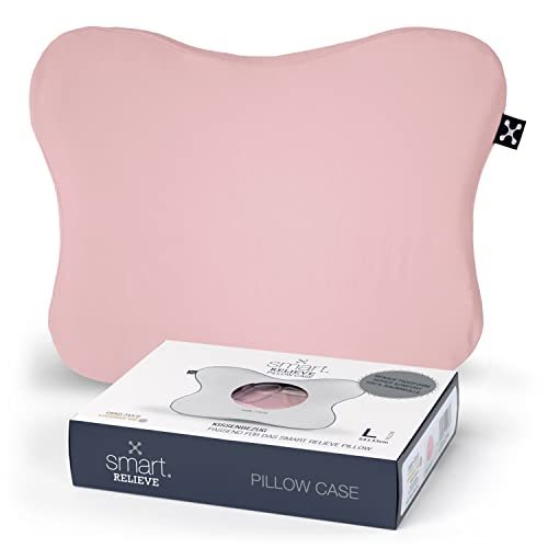 smartsleep® Relieve Pillow CASE - passender Kissenbezug für das smart Relieve Pillow - Kissenhülle mit Reißverschluss & Oekotex 100100% Baumwolle - (pink) von smartsleep