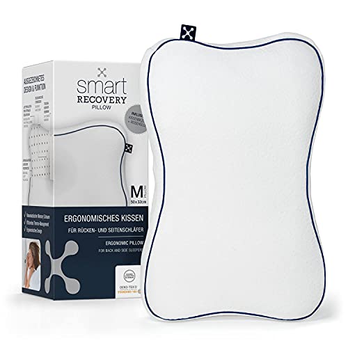 smartsleep® smart Recovery Pillow – orthopädisches Kissen für Rücken- und Seitenschläfer. Visco-Kopfkissen mit Kopfmulde für optimale Nackenstützung I Ergonomisch I HWS Nackenkissen von smartsleep