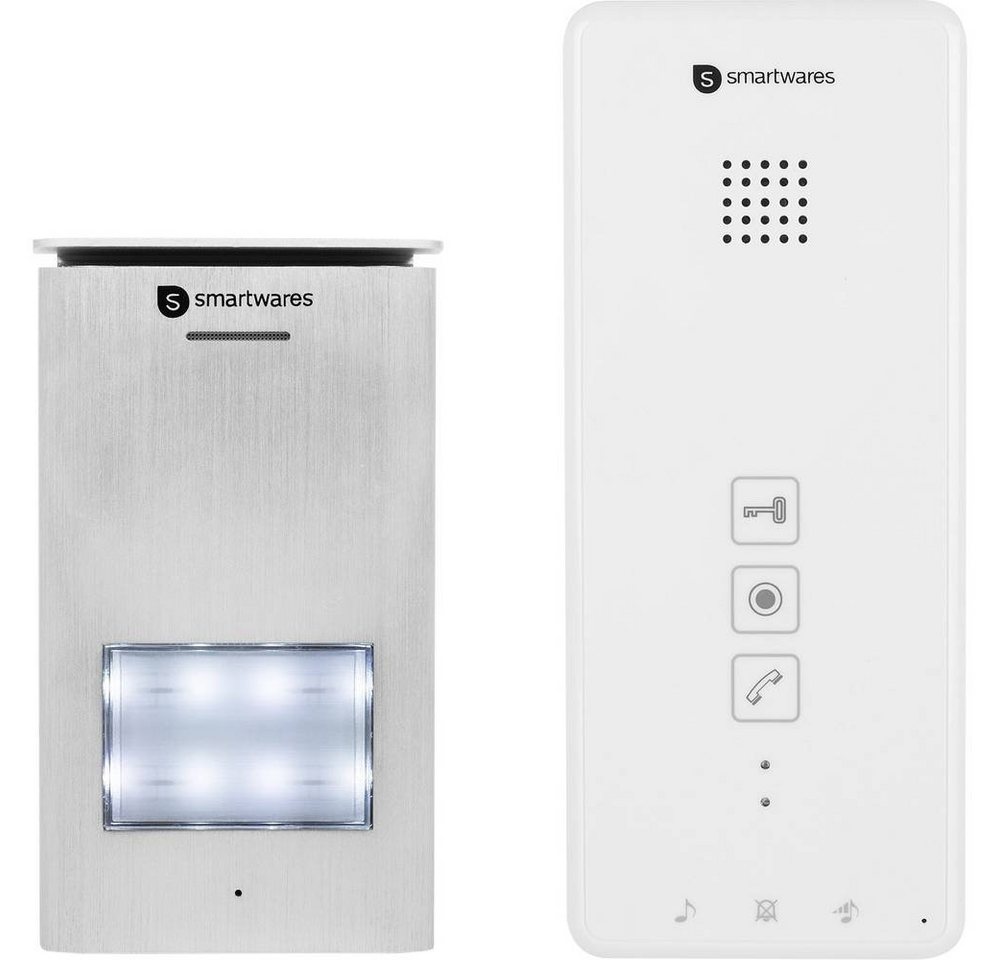 smartwares 1 Familien-Türsprechanlage Video-Türsprechanlage (Beleuchtetes Namensschild) von smartwares