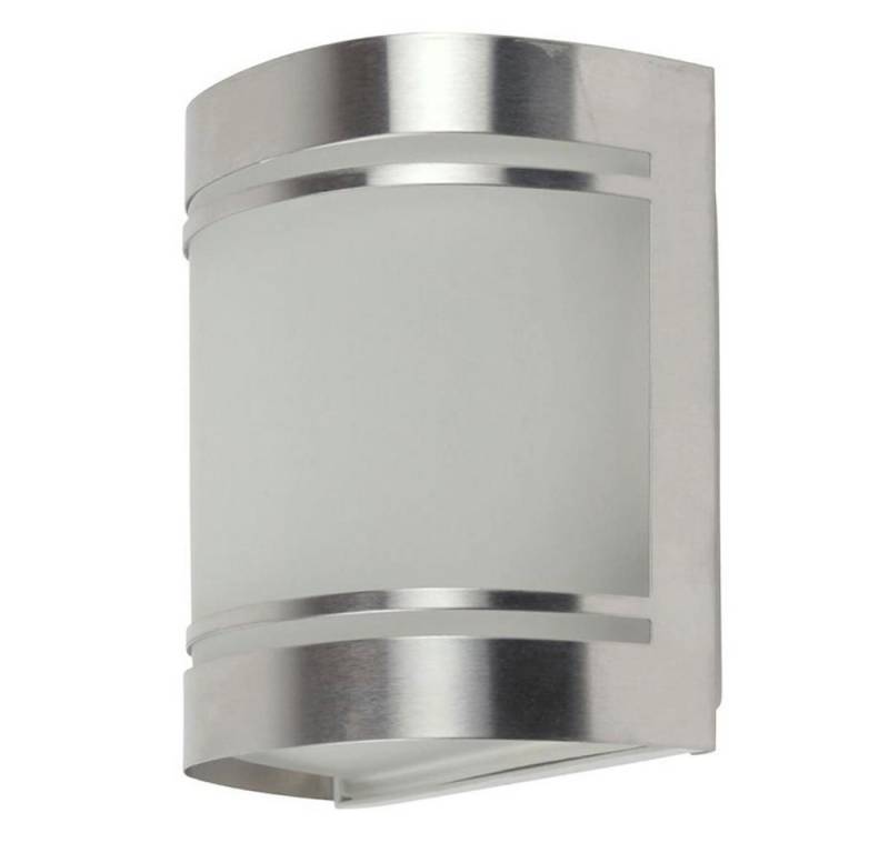 smartwares Außen-Wandleuchte, Leuchtmittel nicht inklusive, Wandlampe Außenlampe Fassadenlampe Edelstahl Haustürleuchte silber von smartwares