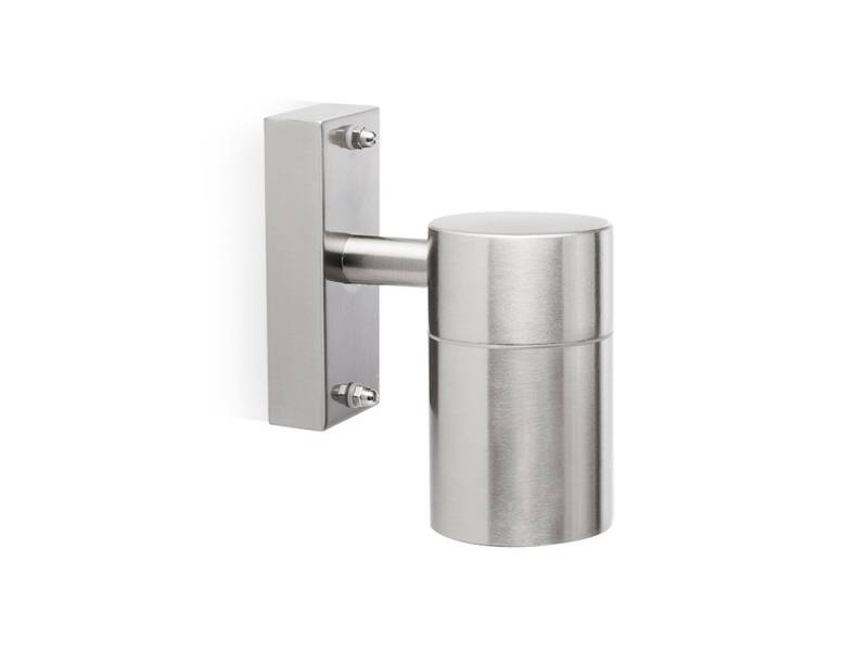 smartwares Außen-Wandleuchte, ohne Leuchtmittel, Kleiner Wandstrahler Fassadenbeleuchtung Edelstahl Silber, Höhe 12cm von smartwares