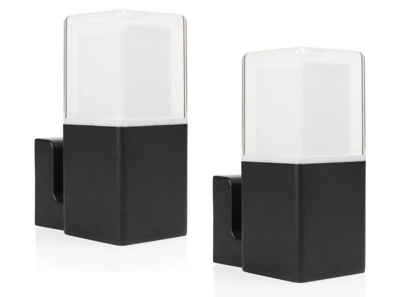 smartwares LED Außen-Wandleuchte, LED fest integriert, Warmweiß, 2er Set Fassadenlampe Haus-wand beleuchten Fassadenbeleuchtung H: 20cm smartwares LED Außen-Wandleuchte, LED fest integriert, Warmweiß, 2er Set Fassadenlampe Haus-wand beleuchten Fassadenbeleuchtung H: 20cm von smartwares