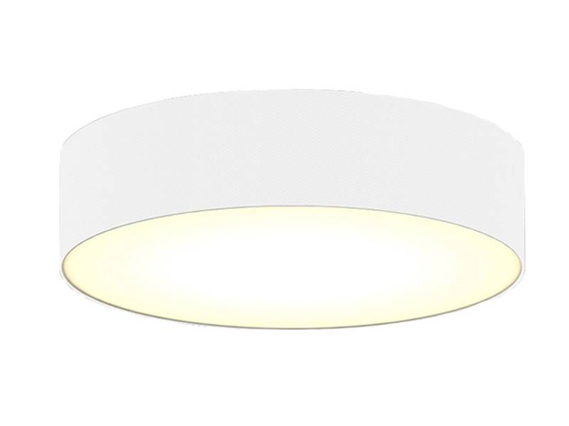 smartwares LED Deckenleuchte, Dimmfunktion, LED wechselbar, Warmweiß, große mit Stoff Lampen-schirm Weiß Design-klassiker Treppenhaus Ø 50cm von smartwares