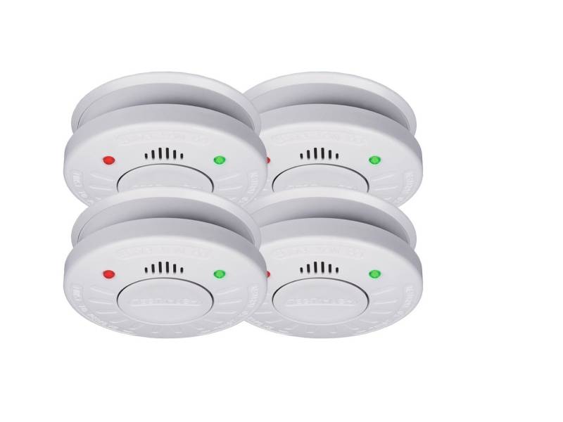 smartwares Rauchmelder (4er Set Optischer Mini Rauchwarnmelder mit 10 Jahres Batterie) von smartwares