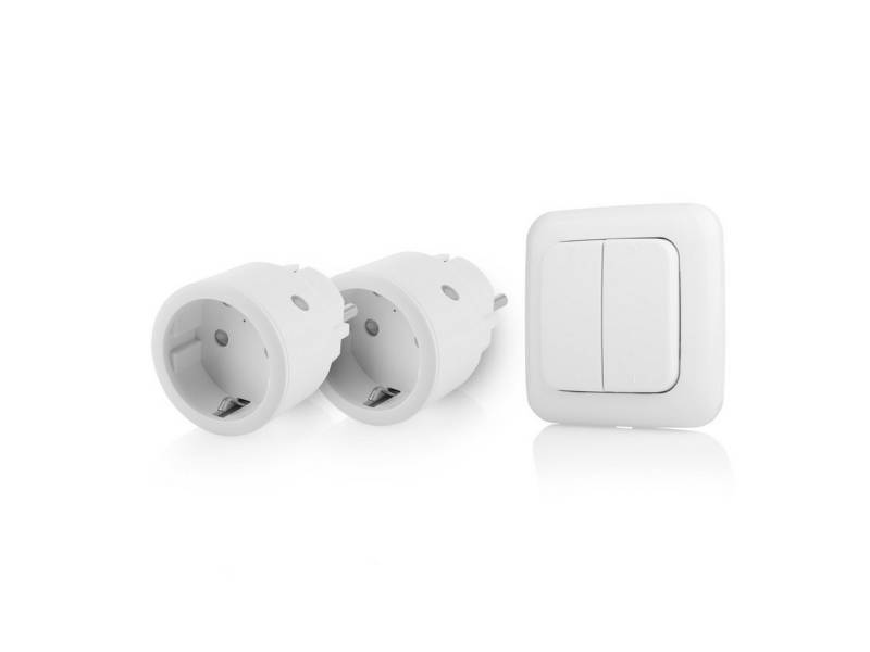 smartwares Rundstecker Smartwares Schalterset kabellos 2er Taster mit 2 von smartwares