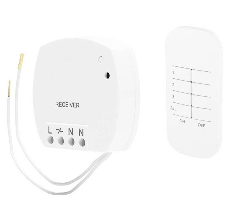 smartwares Schalter Funk-Einbauschalter + Fernbedienung SH4-99560, mit Dimmfunktion von smartwares