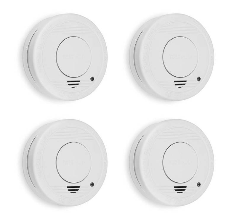 smartwares Smartwares Rauchwarnmelder 4er Pack weiß, 5 Jahr Rauchmelder von smartwares