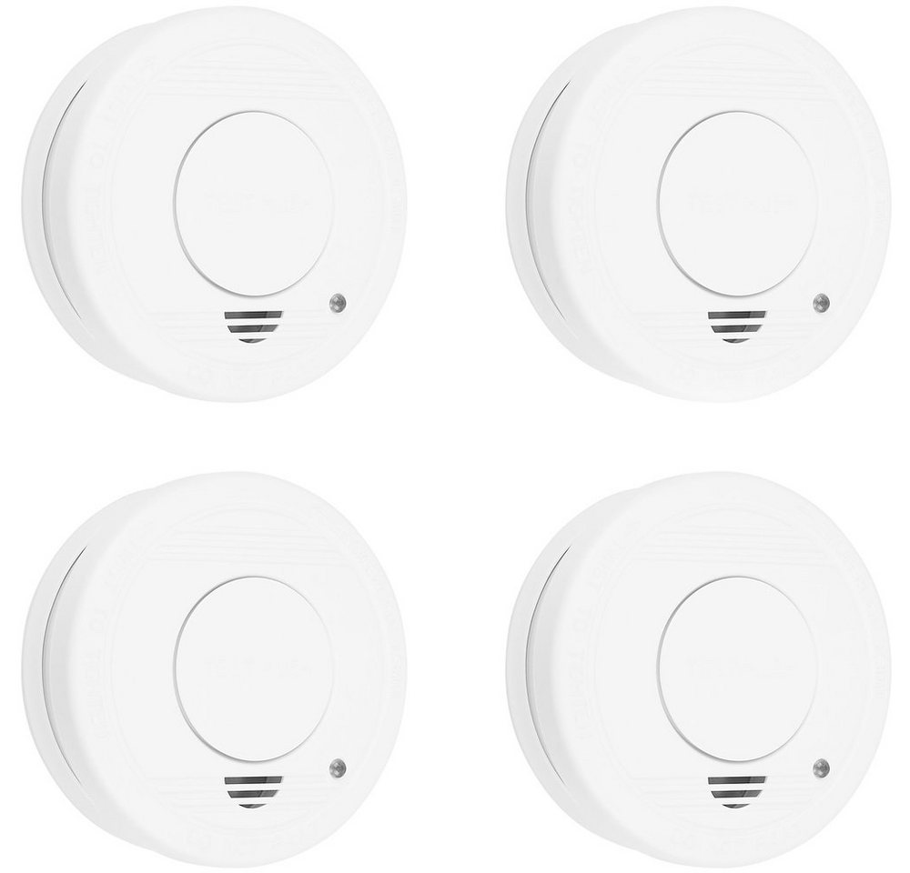 smartwares Smartwares Rauchwarnmelder 4er Set batteriebetrieben (x H) 100 mm Rauchmelder von smartwares