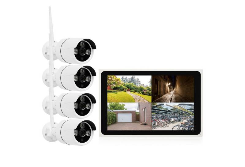 smartwares Überwachungskamera CMS-30603 (Außenbereich, Innenbereich, 4-tlg., Funkkamera-Set, 4 Kameras, mit App, Audiofunktion) von smartwares