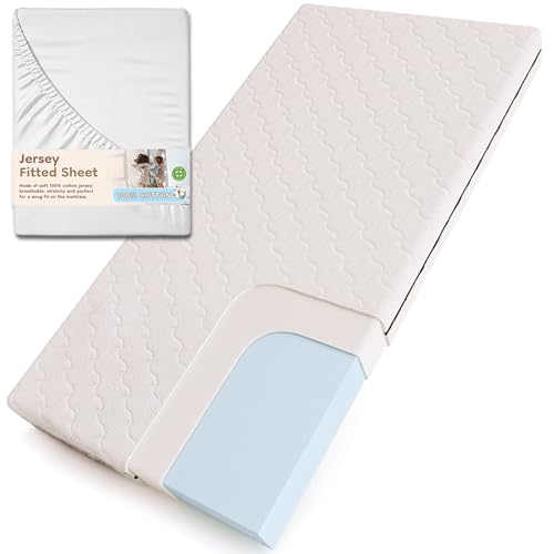 smartwood Kindermatratze 100x180 12cm Matratze mit Bettlaken - H2 Schaumstoffmatratze Oeko-TEX-Zertifiziert - Wendbar - mit Waschbarem Antiallergischem Bezug – SmartComfort | Made in EU von smartwood