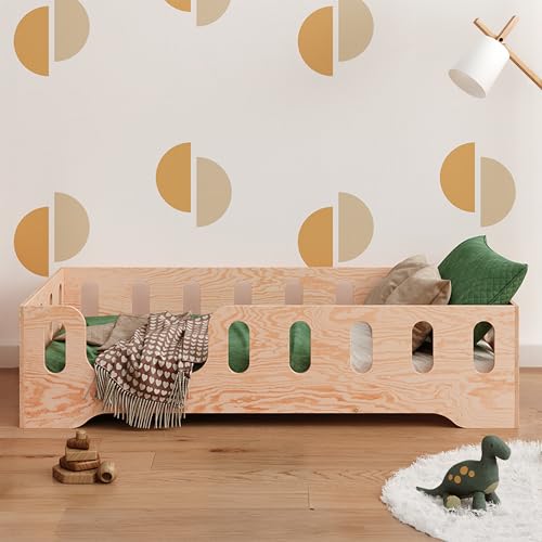 smartwood TILA 2L Kinderbett 90x180 mit Lattenrost und Rausfallschutz - Neuheit - Holz Kinderbett für Jungen & Mädchen - vielseitiges Montessori Bett mit Rausfallschutz und Lattenrost 180x90 cm. von smartwood