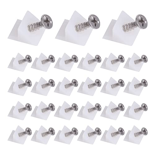 100Pcs Schubladen Keile, Kunststoff Rückwandverbinder,Keil für Durchhängende Schubladenböden, Rückwandverbinder mit Schrauben für Reparaturschränke, Bücherregale, Schubladen und Schrankböden von smatime