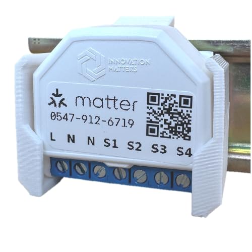 smattex Hutschienen-Halterung kompatibel mit Innovation Matters 4 Input Switch - weiß - langlebiger PETG-Kunststoff - Made in Germany von smattex