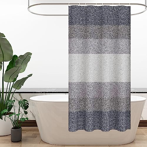 smiry Duschvorhang aus Polyester, Wasserdicht Anti-Schimmel Shower Curtains, Maschinenwaschbar Schnelltrocknend Duschvorhänge für Dusche und Badewanne, 90 x 180 cm, Schwarz von smiry