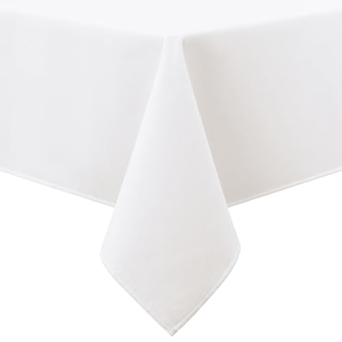 smiry Tischdecke Abwaschbar Lotuseffekt Eckig 140x240cm, Leinenoptik Tischdecken mit Flanellrücken, Wasserabweisend Dicker Stoff Tischtuch, Weiß smiry Tischdecke Abwaschbar Lotuseffekt Eckig 140x240cm, Leinenoptik Tischdecken mit Flanellrücken, Wasserabweisend Dicker Stoff Tischtuch, Weiß von smiry