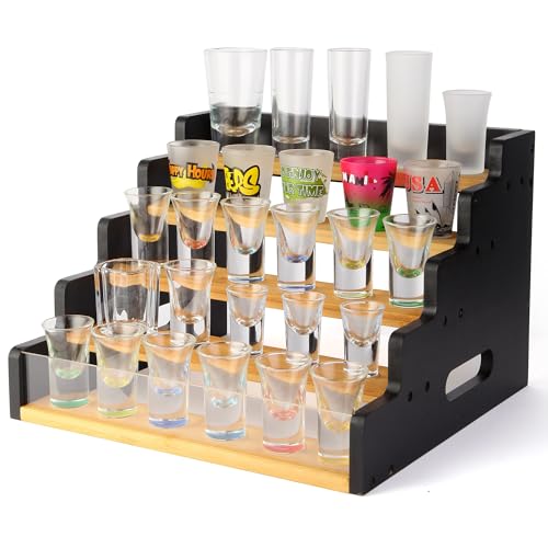 Acryl-Baffle-Präsentationsregal, 5-stöckig, für 35 Gläser, abgestufte Gewürz- und Spielzeugfiguren-Aufbewahrung, ideal für Küche, Hausbar und Männerhöhle Acryl-Baffle-Präsentationsregal, 5-stöckig, für 35 Gläser, abgestufte Gewürz- und Spielzeugfiguren-Aufbewahrung, ideal für Küche, Hausbar und Männerhöhle von smocchy