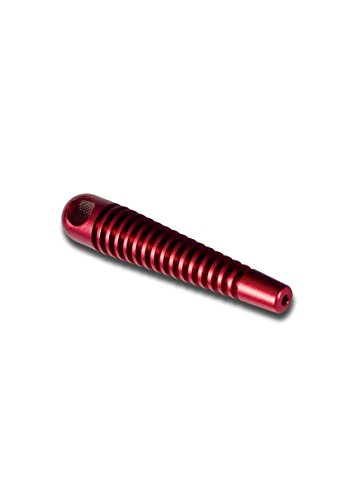 smokerSFinest Metallpfeife Skelett mit Kühlrippen 85 mm #SF (Rot) von smokerSFinest