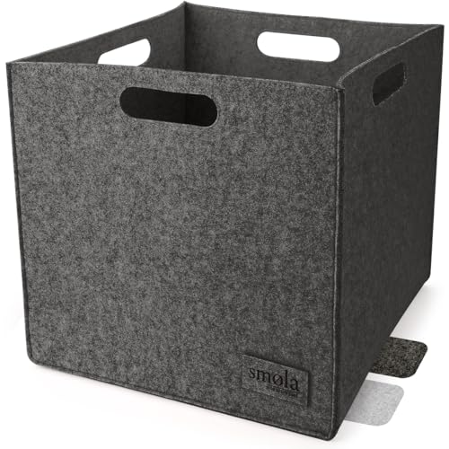 smøla Filz Aufbewahrungsbox, 33x33x33cm Organizer Faltbar I Aufbewahrungskorb, Aufbewahrungsbehälter ohne Deckel I Aufbewahrung Spielzeug, Kleidung, Wäschekorb, Anthrazit smøla Filz Aufbewahrungsbox, 33x33x33cm Organizer Faltbar I Aufbewahrungskorb, Aufbewahrungsbehälter ohne Deckel I Aufbewahrung Spielzeug, Kleidung, Wäschekorb, Anthrazit von smøla