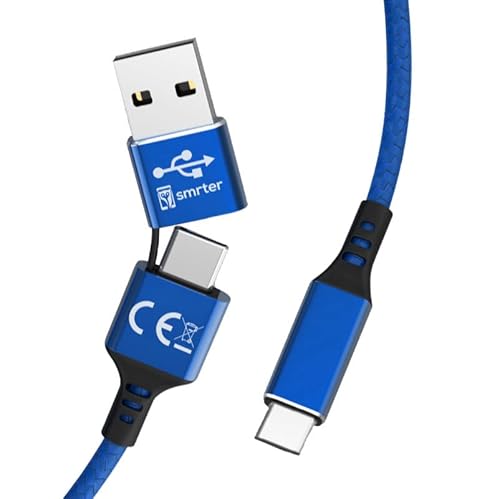 High Speed Datenkabel USB | USB-C auf USB C PowerDelivery bis zu 60W 480 Mbts & QuickCharge AFC kompatibel mit Galaxy S22 Ultra S22+ S21 Ultra S20 Note20 Mi 10T Xperia 1 II & Typ-C Geräte 1M (Blau) High Speed Datenkabel USB | USB-C auf USB C PowerDelivery bis zu 60W 480 Mbts & QuickCharge AFC kompatibel mit Galaxy S22 Ultra S22+ S21 Ultra S20 Note20 Mi 10T Xperia 1 II & Typ-C Geräte 1M (Blau) von smrter
