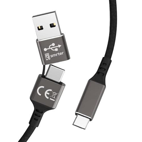 High Speed Datenkabel USB | USB-C auf USB C PowerDelivery bis zu 60W 480 Mbts & QuickCharge AFC kompatibel mit Galaxy S22 Ultra S22+ S21 Ultra S20 Note20 Mi 10T Xperia 1 II & Typ-C Geräte 1M (Schwarz) High Speed Datenkabel USB | USB-C auf USB C PowerDelivery bis zu 60W 480 Mbts & QuickCharge AFC kompatibel mit Galaxy S22 Ultra S22+ S21 Ultra S20 Note20 Mi 10T Xperia 1 II & Typ-C Geräte 1M (Schwarz) von smrter