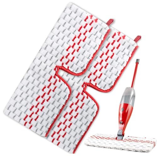 smtfcty 2 Stück Mikrofaser Mop Pads für Vileda 1-2 Spraymax Sprühwischer,Bodenwischer Ersatzbezug Wiederverwendbar Mop Reinigung Pads, Wischmopp-Reinigungskissen für alle Bodenarten geeignet smtfcty 2 Stück Mikrofaser Mop Pads für Vileda 1-2 Spraymax Sprühwischer,Bodenwischer Ersatzbezug Wiederverwendbar Mop Reinigung Pads, Wischmopp-Reinigungskissen für alle Bodenarten geeignet von smtfcty