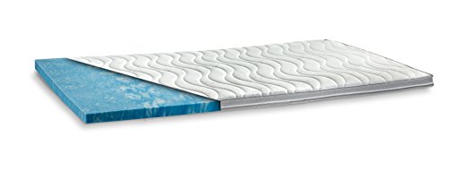 GELAX® | Gel-Schaum Topper Matratzenauflage | 7cm Gesamthöhe | waschbarer Bezug mit 3D-Mesh-Klimaband und Stegkanten | Raumgewicht RG 50 | 100 x 220 cm von snoozo