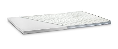 Kaltschaum Topper Matratzenauflage | 7 cm Gesamthöhe | abnehmbarer und waschbarer Bezug | Bezug mit 3D-Mesh-Klimaband und Stegkanten | H3 - fest | 180 x 200 cm von snoozo