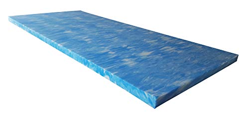 snoozo GELAX® | Atmungsaktiver Gel-Schaum Topper Matratzenauflage | Ohne Bezug | RG 50 | 5 cm Gesamthöhe | Alle Zuschnitte und Größen möglich | Qualität Made in Germany (200 x 200 cm) von snoozo