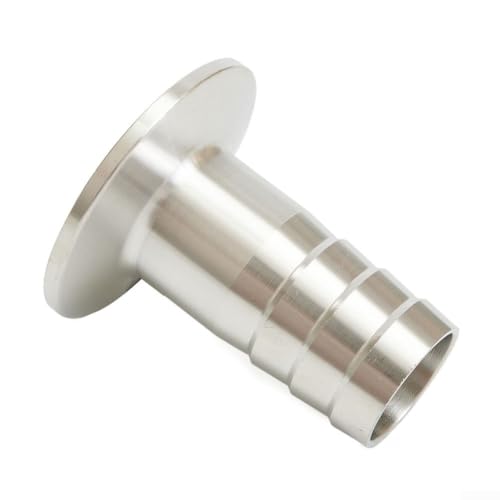 1 x 12,7 cm Tri-Klemme auf 2,5 cm Widerhaken SS304 Sanitärschlauchverschraubung mit Hülse OD 50 5 mm Adapter für die Verwendung mit mehreren Arten von Schläuchen und Rohren von snowchecking