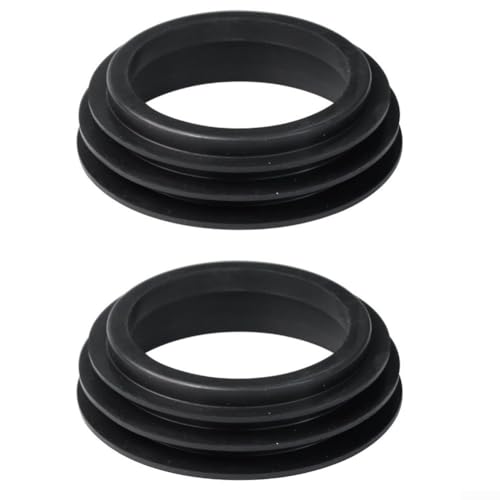 2 Stück Wassertank-Abflussrohr-Dichtringe, Gummi-Adapter für 90 mm bis 110 mm Abwasserrohranschluss, geeignet für verschiedene Sanitär- und Entwässerungssysteme (drei Etagen) von snowchecking