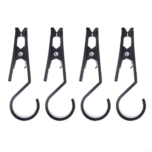 4 Stück Kunststoff-Hakenclips für Zeltdächer, geeignet zum Aufhängen für Laternen, Handtücher, Socken und andere Outdoor-Camping-Utensilien von snowchecking