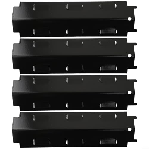 4 x Edelstahl-Heizplatten-Schilder für Charbroil-Gas, für Grills, schützt Brenner vor Öl und gleichmäßiger Hitze (4 Stück) von snowchecking