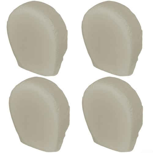 420D Oxford Cloth 4PCS Tire Covers with Windproof Elastic Rope Providing Secure and Waterproof Protection for Vehicle Wheels (L Beige) von snowchecking