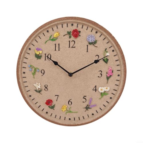 5,1 cm Blumengarten-Wanduhr, wasserdichte Outdoor-Uhr mit Anti-Beschlag-Display für Hotel, Schwimmbad, Terrasse, Dekor 5,1 cm Blumengarten-Wanduhr, wasserdichte Outdoor-Uhr mit Anti-Beschlag-Display für Hotel, Schwimmbad, Terrasse, Dekor von snowchecking