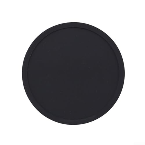 6 Silikon-Isolationsuntersetzer, rutschfeste Pads für Tassen und Gläser, perfekt für den Innen- und Außenbereich (schwarz) von snowchecking