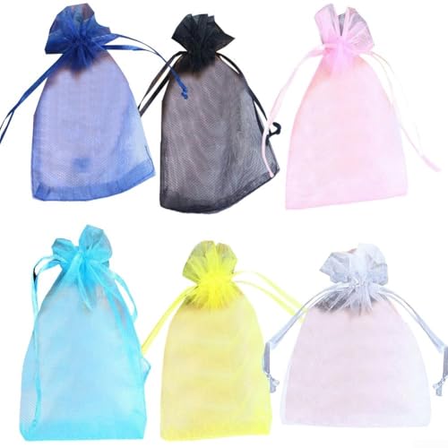 Atmungsaktive Netzbeutel für Obst, 100 Stück, Organza-Insektenbarriere, praktisches Design für Gartenanwendungen (halbgrau) von snowchecking
