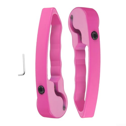 Bike Deputy Lenkerenden aus Aluminiumlegierung, kompatibel mit 22 2 mm Lenkern, entworfen, um den Daumendruck bei langem Gebrauch zu reduzieren, eloxierte Oberfläche (Rosa) von snowchecking