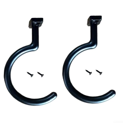 Billardtischhaken aus Eisen mit Schrauben zur Aufbewahrung von Snooker-Dreiecks-Rack oder Brücke, geeignet für die Montage unter oder neben Billardtischen, rostbeständige Beschichtung (schwarz) von snowchecking