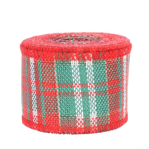 Crafting with Buffalo Check Plaid Wired Ribbon 6cm Roll for Bowws, Weddings, and Seasonal Decor (C) von snowchecking