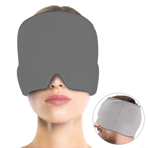 Dynamische Kältetherapie-Kappe mit ergonomischer Passform zur effektiven Entlastung des Kopfhautdrucks (einlagig grau) von snowchecking