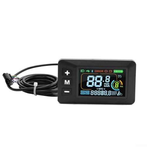 EBike LCD Display für 24V 36V 48V 60V, kommt mit 5-poligem Kabel und Lichtleitung, ABS-Konstruktion, passend für 22 2 mm Lenker, kompatibel mit 02OMD Controllern EBike LCD Display für 24V 36V 48V 60V, kommt mit 5-poligem Kabel und Lichtleitung, ABS-Konstruktion, passend für 22 2 mm Lenker, kompatibel mit 02OMD Controllern von snowchecking