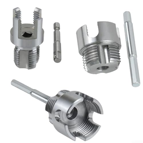 Einfädelwerkzeug für Wasserrohre mit integriertem Schneideisen, geeignet für Innen- und Außengewinde, geeignet für 20 mm, 25 mm, 30 mm Rohre, schnell (20 + 25 + 30 mm) von snowchecking