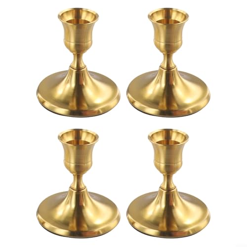 Elegantes Vintage-Kerzenhalter-Set verschönert Ihr Zuhause und Ihre Hochzeitsatmosphäre mit zeitlosem Design (12 Stück Kupfer) von snowchecking