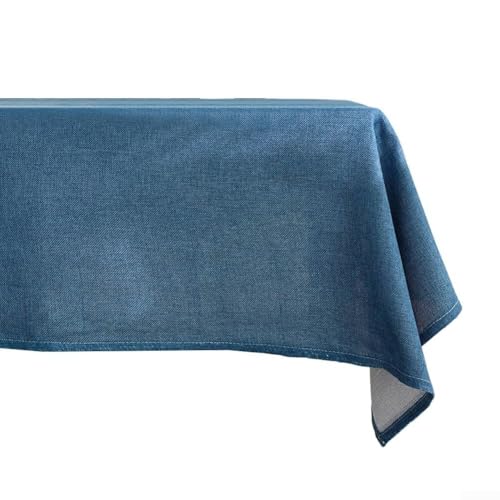 Fleckenabweisende Tischdecke, wasserdicht und leicht zu reinigen, zum Essen, 100 x 100 cm (tiefblau) von snowchecking