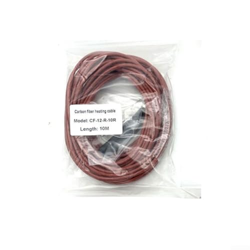 Innovatives Kohlefaser-Heizkabel für verschiedene Fußbodenheizungsanwendungen mit Silikonkautschuk-Isolierung (10 m) von snowchecking