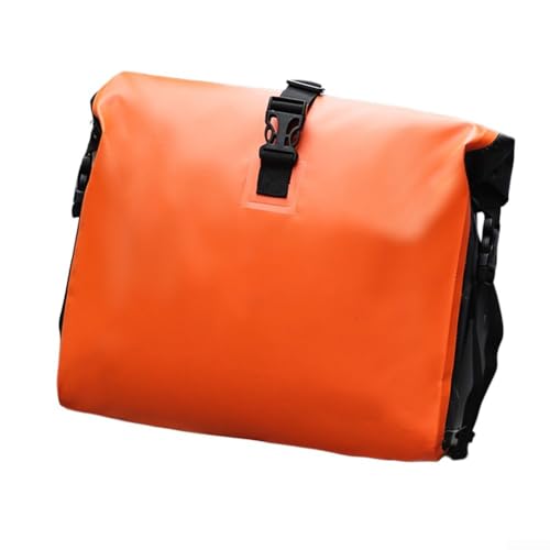 Innovatives Werkzeug-Design, wasserdichte Satteltasche, 10 l, kompatibel mit E-Bikes und Kinderwagen (Orange) von snowchecking