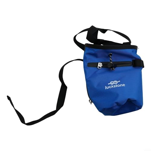 Kreidebeutel für Klettern und Fitnessaktivitäten, verhindert das Verschütten von Kreide mit wasserdichtem Material und Fleece-Innenfutter, Blau von snowchecking