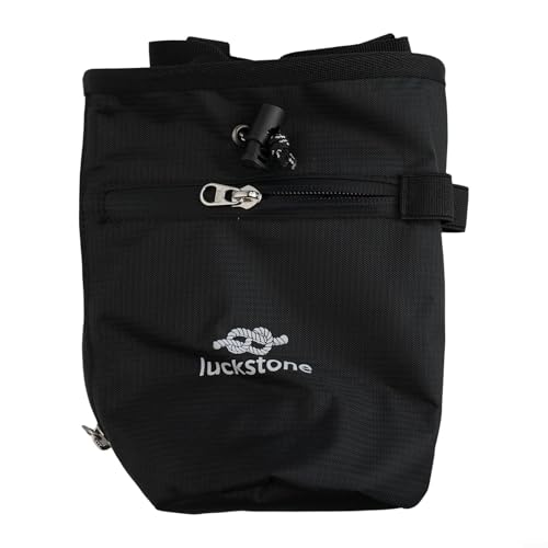 Kreidebeutel für Klettern und Fitnessaktivitäten, verhindert das Verschütten von Kreide mit wasserdichtem Material und Fleece-Innenfutter (schwarz) von snowchecking